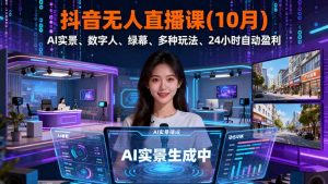 抖音无人直播课(10月-网创资源站