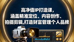 高净值IP打造课，涵盖精准定位、内容创作、拍摄剪辑,打造财富管理个人品牌-网创资源站