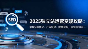 2025独立站运营变现攻略:掌握SEO优化、广告投放、数据诊断,月业绩50万+-网创资源站
