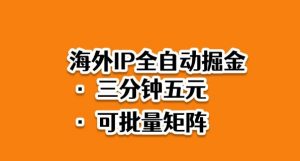 海外ip全自动掘金,2025必做蓝海项目,3分钟落地,矩阵直接开干【揭秘】-网创资源站