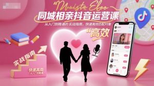 同城相亲抖音运营课，从入门到精通的实战指南，快速高效匹配对象-网创资源站