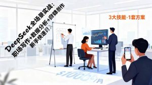 DeepSeek全场景实战：职场写作+数据分析+自媒体创作，新手快速月入过万-网创资源站
