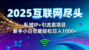 2025网创尽头王炸项目!私域 IP + 精准引流,新手小白在家躺赚日入 1000+-网创资源站