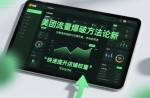 美团流量爆破方法论，付费流快速提升店铺权重，带动自然流-网创资源站