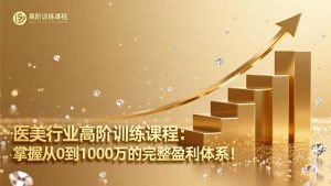 医美行业高阶训练课程：掌握从0到1000万的完整盈利体系！-网创资源站