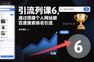 引流系列课6，通过搭建个人网站做百度搜索排名引流-网创资源站