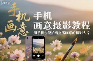手机画意摄影教程，用手机也能拍出充满画意的摄影大片-网创资源站