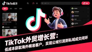 TikTok外贸增长营:低成本获取海外精准客户,实现公域引流到私域成交闭环-网创资源站