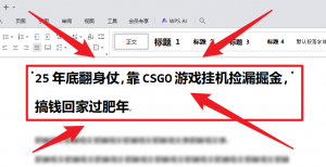 25年底翻身仗，靠CSGO游戏挂机捡漏掘金，搞钱回家过肥年-网创资源站