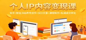 个人IP内容变现课：知乎/微信/B站养号创作+SEO文章+课程制作+私域成交转化-网创资源站