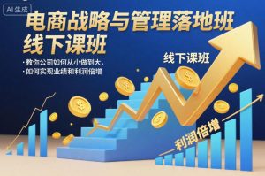 电商战略与管理落地班线下课，教你公司如何从小做到大，如何实现业绩和利润倍增【录音】-网创资源站