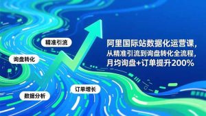 阿里国际站数据化运营课-11月,从精准引流到询盘转化全流程,月均询盘+订单提升200%-网创资源站