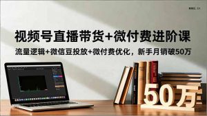 视频号直播带货+微付费进阶课：流量逻辑+微信豆投放+微付费优化，新手月销破50万-网创资源站