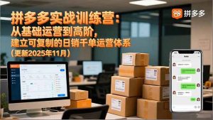 拼多多实战训练营：从基础运营到高阶，建立可复制的日销千单运营体系(更新11月-网创资源站