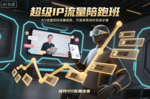 超级IP流量陪跑班，大V流量密码倾囊相授，可直接落地的实操步骤-网创资源站