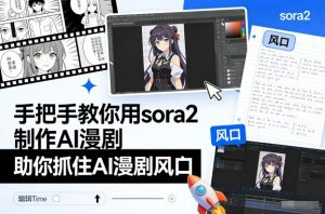 手把手教你用sora2制作AI漫剧，助你抓住AI漫剧风口-网创资源站