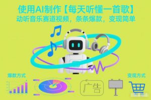 使用AI制作【每天听懂一首歌】动听音乐赛道视频，条条爆款，变现简单-网创资源站