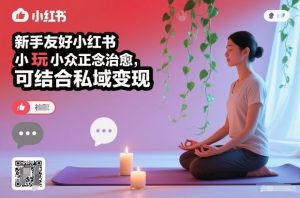 新手友好小红书小众正念治愈，玩法简单，可结合私域变现-网创资源站