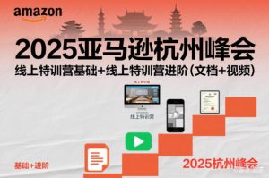 2025亚马逊杭州峰会,线上特训营基础+线上特训营进阶(文档+视频)-网创资源站