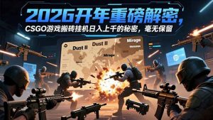 2026开年重磅解密，CSGO游戏搬砖挂机日入上千的秘密，毫无保留-网创资源站