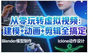 从零玩转虚拟视频：建模+动画+剪辑全搞定，轻松创作出专业级的虚拟视频内容-网创资源站