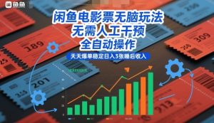 闲鱼电影票无脑玩法,无需人工干预,全自动操作,天天爆单稳定日入3张睡后收入【揭秘】-网创资源站