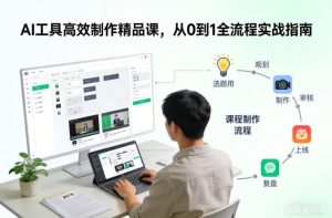 AI工具高效制作精品课，从0到1全流程实战指南-网创资源站