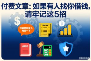 付费文章：如果有人找你借钱，请牢记这5招-网创资源站