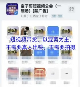 宝子哥头部团队短视频带货，以混剪为主，不需要真人出镜，不需要拍摄【更新12月】-网创资源站