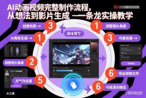 AI动画视频完整制作流程,从想法到影片生成一条龙实操教学-网创资源站