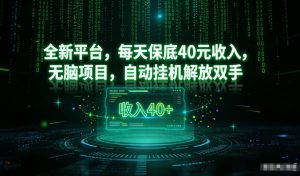 最新看广平台，每天保底30-4米，无脑项目，自动挂G解放双手【揭秘】-网创资源站