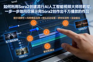 如何利用Sora2创建流行AI人工智能视频大师班，一步一步地向你展示用Sora2创作出千万播放的作品-网创资源站