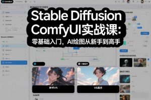 Stable Diffusion ComfyUI实战课：零基础入门，AI绘图从新手到高手-网创资源站