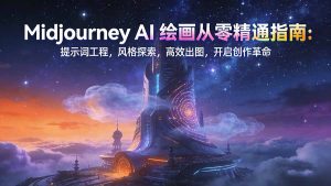 Midjourney AI绘画从零精通指南:提示词工程,风格探索,高效出图,开启创作革命-网创资源站