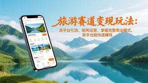 旅游赛道变现玩法:双平台引流、矩阵运营,掌握完整商业模式,新手也能快速赚钱-网创资源站