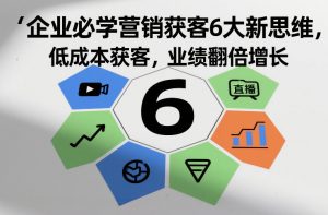 企业必学营销获客6大新思维,低成本获客,业绩翻倍增长-网创资源站