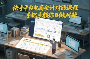 快手平台电商会计对账课程,手把手教你做对账-网创资源站