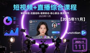 短视频+直播综合课程,审核新规-流量结构-搜索联动-核心算法-推流细节【更新】-网创资源站