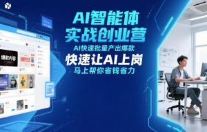 AI智能体实战创业营12月23-25号线下课,AI快速批量产出爆款,快速让AI上岗,马上帮你省钱省力-网创资源站