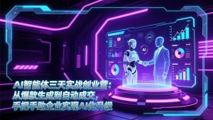 AI智能体三天实战创业营：从爆款生成到自动成交，手把手助企业实现AI化升级-网创资源站