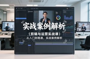 剪辑与运营实战课，从入门到精通，实战案例解析(更新2026)-网创资源站