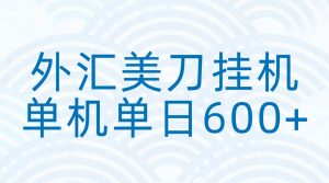 外汇美刀挂机:全自动挂机赚美金,单机600+-网创资源站