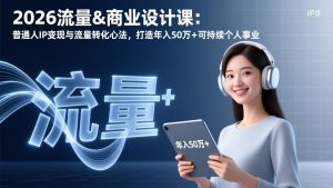 2026流量&商业设计课：普通人IP变现与流量转化心法，打造年入50万+可持续个人事业-网创资源站