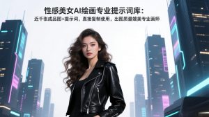性感美女AI绘画专业提示词库:近千张成品图+提示词,直接复制使用,出图质量媲美专业画师-网创资源站