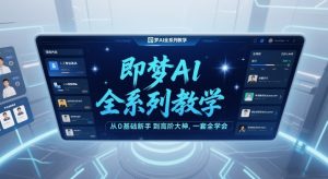即梦AI全系列教学，从0基础新手到高阶大神，一套全学会-网创资源站