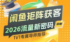 闲鱼矩阵获客，2026流量新密码，只要闲鱼还在，你的行业就有无限精准的客源-网创资源站