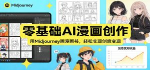 零基础AI漫画创作:用Midjourney画漫画书,轻松实现创意变现-网创资源站