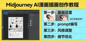 利用Midjourney AI人工智能轻松创作漫画插画教程，零基础创作完整漫画插画-网创资源站
