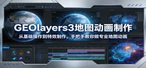 GEOlayers3地图动画制作:从基础操作到特效制作,手把手教你做专业地图动画-网创资源站