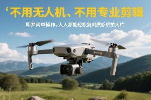 不用无人机、不用专业剪辑,即梦简单操作,人人都能轻松复刻质感航拍大片-网创资源站